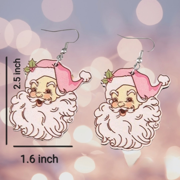 Retro Santa Earrings - Picture 2 of 3